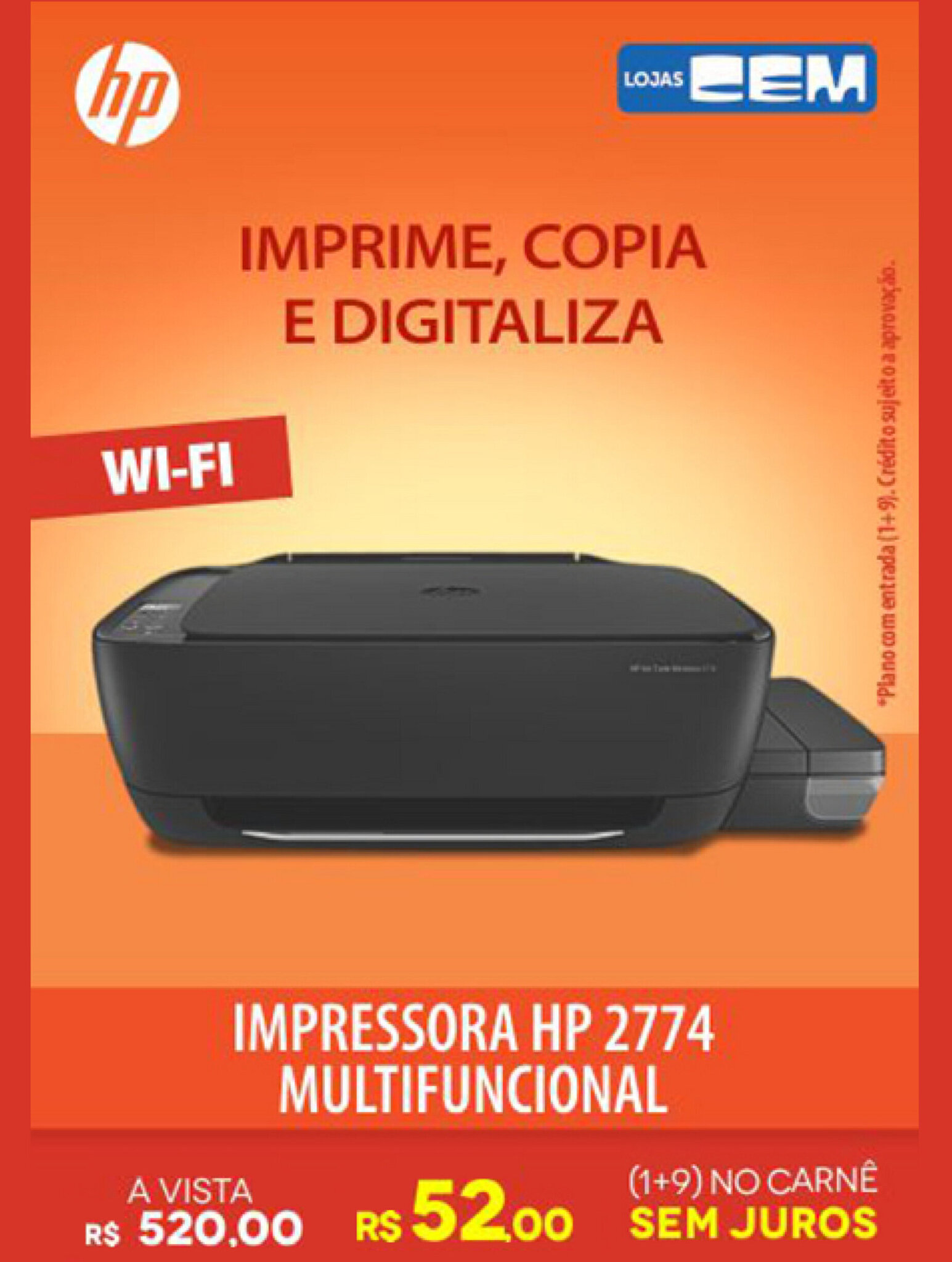 Imprime, Copia E Digitaliza oferta na Lojas Cem