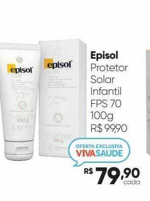 Drogaria São Paulo Episol protetor solar infantil fps 70 oferta