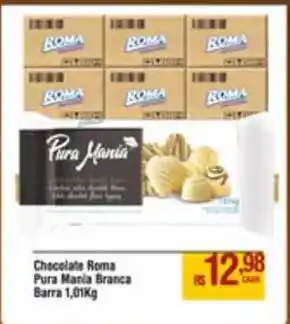 Chocolate Roma Pura Mania Branca Barra 1.01kg