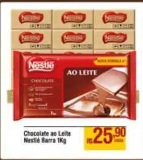 Max Atacadista Chocolate Ao Leite Nestlé Barra 1kg oferta