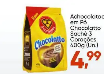 Imec Supermercados Achocolatado Em Pó Chocolatto Sachê 3 Corações 400g oferta