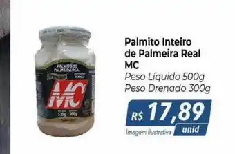 Hiper Moreira Palmito inteiro de palmeira real mc oferta