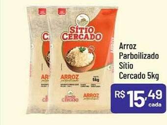 Arroz parboilizado sítio cercado