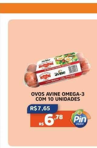 Pinheiro Supermercado Ovos avine omega-3 com 10 unidades oferta
