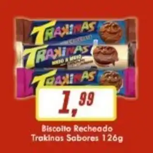 Biscoito Recheado Trakinas Sabores 126g