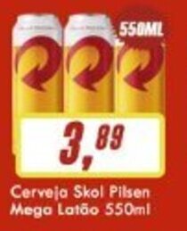 Floresta Supermercados Cerveja skol Pilsen Mega latao 550ml oferta