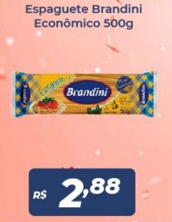 Atakarejo Espaguete Brandini Econimico 500g oferta