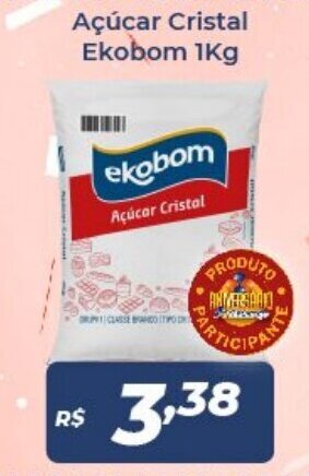 Atakarejo Acucar Cristal Ekobom 1kg oferta