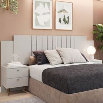 Cabeceira panan genova extensível 100% mdf 4 gavetas