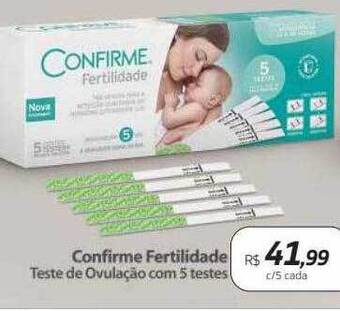 Drogal Confirme fertilidade teste de ovulação com 5 testes oferta