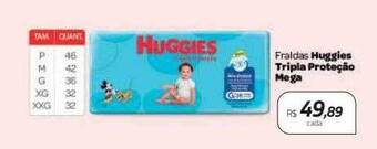 Drogal Fraldas huggies tripla proteção mega oferta