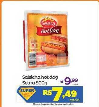 Super Lagoa Salsicha hot dog seara oferta