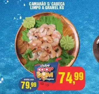 Camarão s cabeça limpo a granel