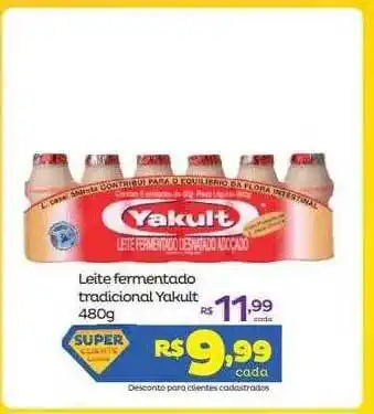 Super Lagoa Leite fermentado tradicional yakult oferta
