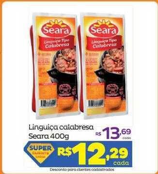 Super Lagoa Linguiça calabresa seara oferta