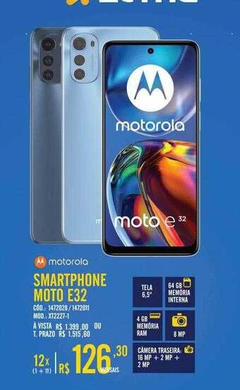 Zema Motorola smartphone moto e32 oferta