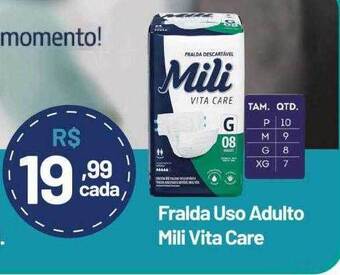 Fralda uso adulto mili vita care