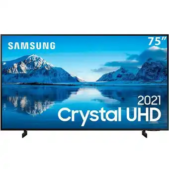Carrefour Smart tv 75 polegadas uhd 4k 75au8000 dynamic crystal color samsung oferta