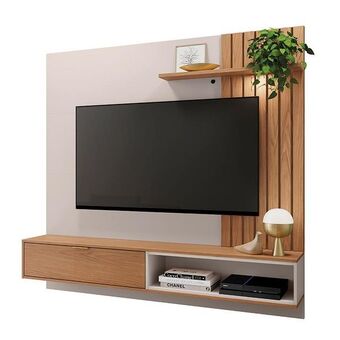 Carrefour Home suspenso para tv até 60" polegadas tocantins 1.6 - colibri - off white / freijo oferta