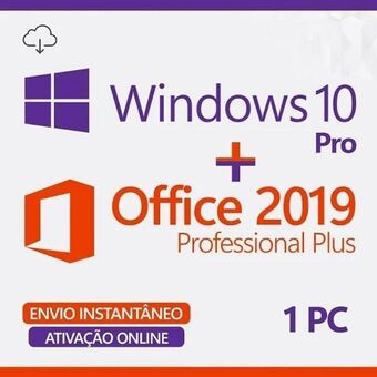 Carrefour Windows 10 pro + office 2019 pro 32/64 bits oferta
