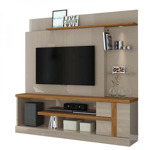Home theater alan para tv 55" fendi naturale oferta na Carrefour