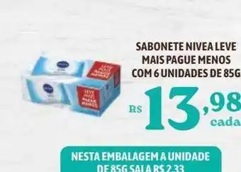 Bahamas Supermercados Sabonete nivea leve mais menos com 6 oferta