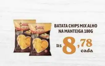 Bahamas Supermercados Batata chips mix alho na manteiga oferta