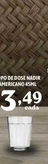 Bahamas Supermercados Copo de dose nadir americano oferta