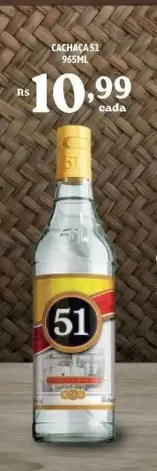 Bahamas Supermercados Cachaça 51 oferta