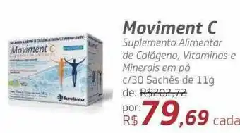 Drogal Moviment c suplemento alimentar de colágeno vitaminas e minerais em pó c- 30 sachê oferta