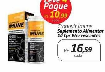 Drogal Cronovit imune suplemento alimentar 10 cpr efervescentes oferta