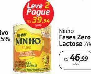 Drogal Ninho fases zero lactose oferta