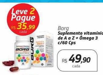 Borg suplemento vitamínico de a a z + ômega 3 c-60 cps