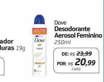 Drogal Dove desodorante aerosol feminino oferta