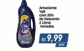 Hiper Moreira Amaciante ypê com 20% de desconto 2 litros variados oferta