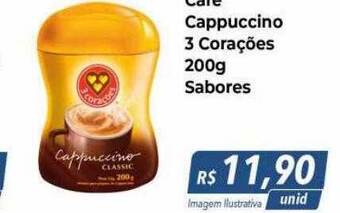 Hiper Moreira Café cappuccino 3 corações oferta