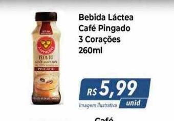 Hiper Moreira Bebida lactea café pingado 3 corações oferta