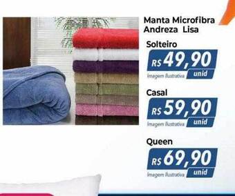 Hiper Moreira Manta microfibra andreza lisa oferta