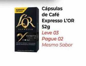 Hiper Moreira Cápsulas de café expresso l'or oferta