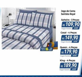 Hiper Moreira Jogo de cama santista royal oferta