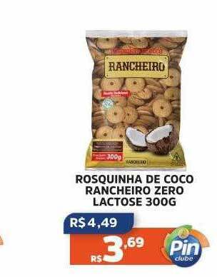 Pinheiro Supermercado Rosquinha de coco rancheiro zero lactose oferta