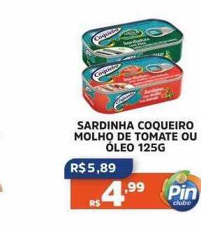 Pinheiro Supermercado Sardinha coqueiro molho de tomate ou óleo oferta