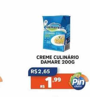 Pinheiro Supermercado Creme culinário damare oferta