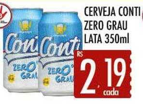 Supermercados Avenida Cerveja conti zero grau lata oferta