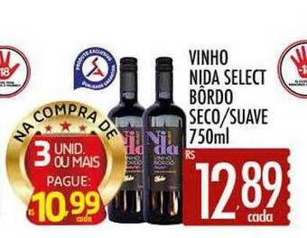 Supermercados Avenida Vinho nida select bôrdo seco suave oferta