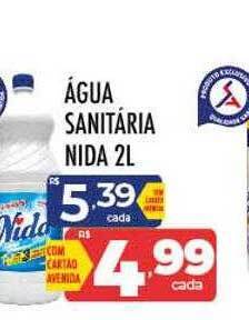 Supermercados Avenida Água sanitária nida oferta
