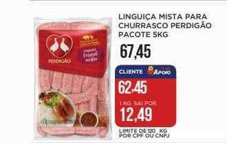 Apoio Mineiro Linguiça mista para churrasco perdigão oferta