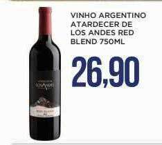 Apoio Mineiro Vinho argentino atardecer de los andes red blend oferta