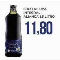 Apoio Mineiro Suco de uva integral aliança oferta