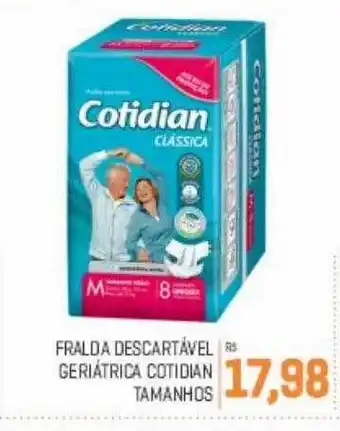 Fralda descartavel geriátrica cotidian tamanhos